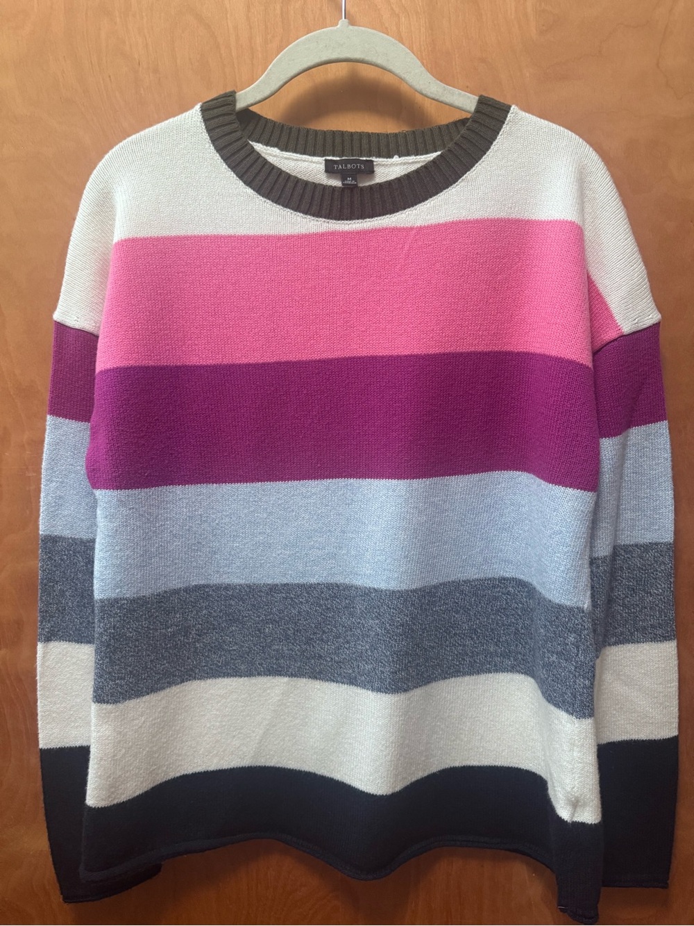 Bundle 4 $10 items for $30 Talbots Striped Crewneck Sweater Multicolor Medium